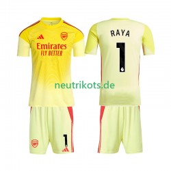 Fußballtrikot Arsenal Raya 1 Torwart Kinder Heim 2025-2026 Kurzarm