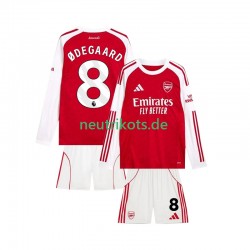 Fußballtrikot Arsenal Martin Odegaard 8 Kinder Heim 2025-2026 Langarm