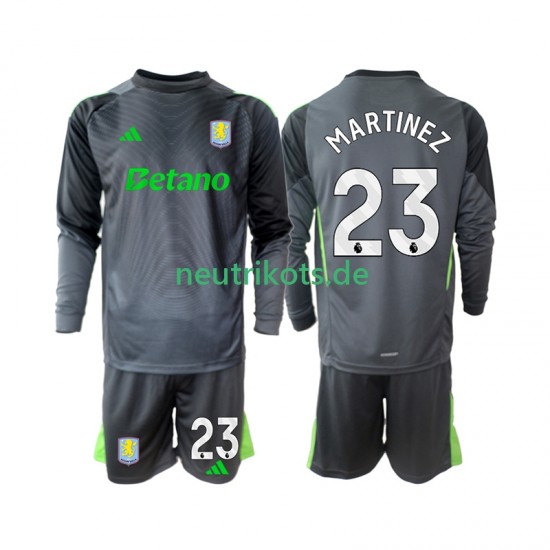 Fußballtrikot Aston Villa Emiliano Martinez 23 Torwart Kinder Heim 2025-2026 Langarm