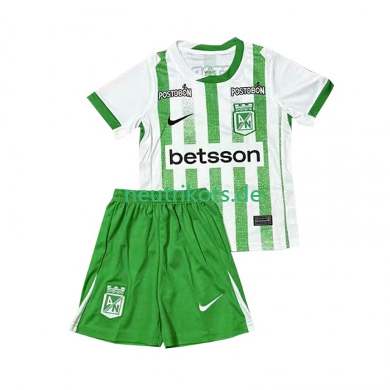 Fußballtrikot Atletico Nacional Kinder Heim 2025 Kurzarm