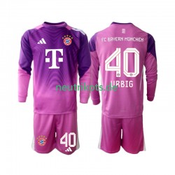 Fußballtrikot FC Bayern München Jonas Urbig 40 Torwart Kinder Viertes 2025-2026 Langarm