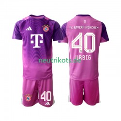 Fußballtrikot FC Bayern München Jonas Urbig 40 Torwart Kinder Viertes 2025-2026 Kurzarm