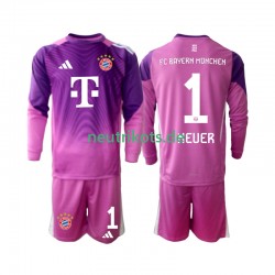 Fußballtrikot FC Bayern München Manuel Neuer 1 Torwart Kinder Viertes 2025-2026 Langarm