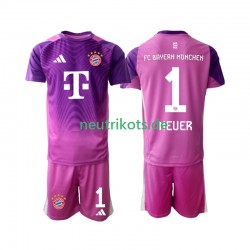 Fußballtrikot FC Bayern München Manuel Neuer 1 Torwart Kinder Viertes 2025-2026 Kurzarm