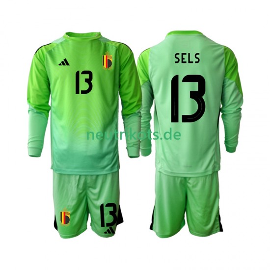 Fußballtrikot Belgien Matz Sels 13 Torwart Kinder Heim 2025 Langarm