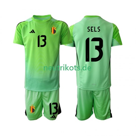 Fußballtrikot Belgien Matz Sels 13 Torwart Kinder Heim 2025 Kurzarm