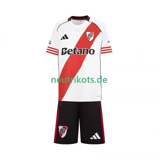 Fußballtrikot River Plate Kinder Heim 2025-2026 Kurzarm