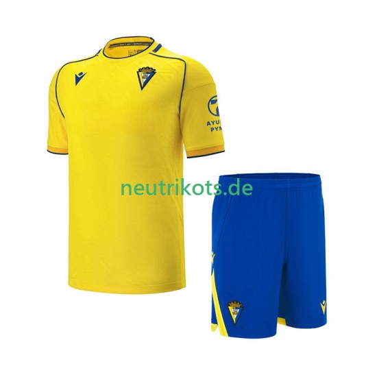 Fußballtrikot Cádiz CF Kinder Heim 2025-2026 Kurzarm