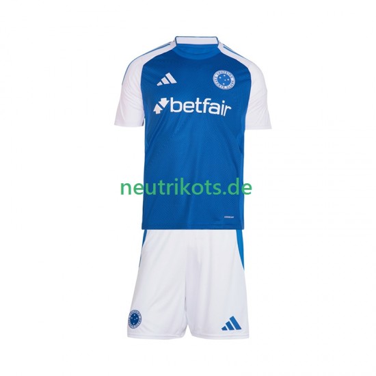 Fußballtrikot Cruzeiro Kinder Heim 2025-2026 Kurzarm