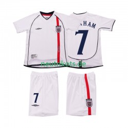 Fußballtrikot England BECKHAM 7 2002 Retro Kinder Heim Kurzarm