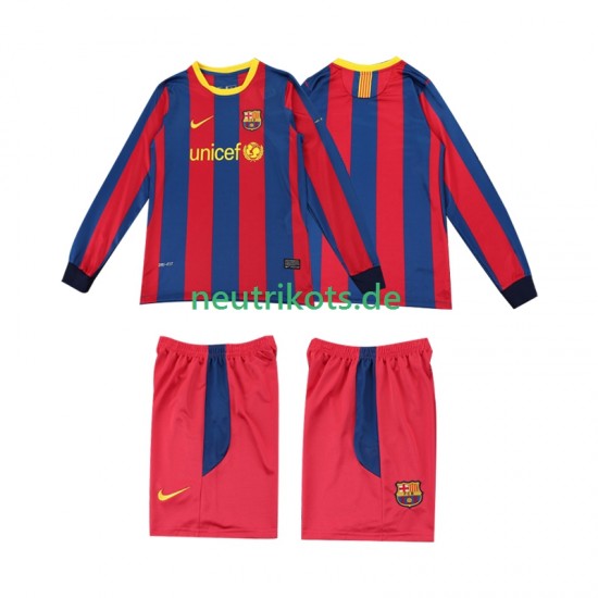 Fußballtrikot FC Barcelona Retro Kinder Heim 2011 2010 Langarm