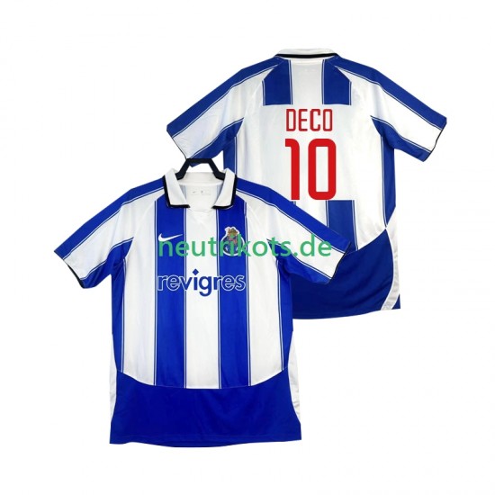 Fußballtrikot FC Porto DECO 10 2003 Retro Herren Heim 2004 Kurzarm
