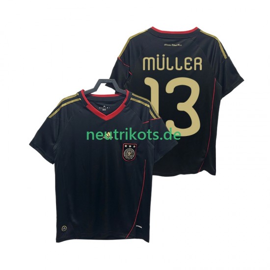 Fußballtrikot Deutschland MULLER 13 Retro Herren Auswärts 2010 Kurzarm