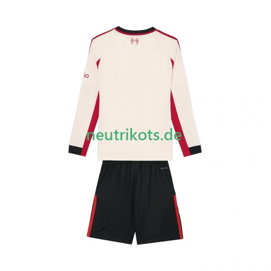 Fußballtrikot Liverpool Kinder Auswärts 2025-2026 Langarm