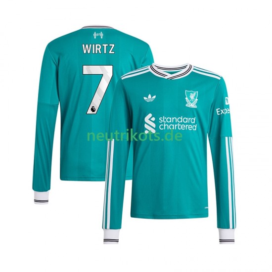 Fußballtrikot Liverpool Florian Wirtz 7 Herren Ausweich 2025-2026 Langarm