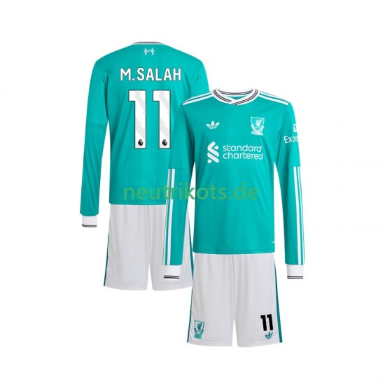 Fußballtrikot Liverpool Mohamed Salah 11 Kinder Ausweich 2025-2026 Langarm
