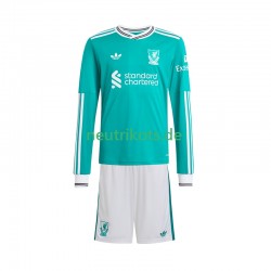 Fußballtrikot Liverpool Kinder Ausweich 2025-2026 Langarm
