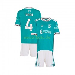 Fußballtrikot Liverpool Virgil van Dijk 4 Kinder Ausweich 2025-2026 Kurzarm
