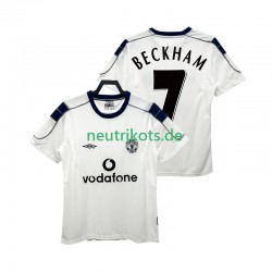 Fußballtrikot Manchester United BECKHAM 7 2000 2001 Retro Herren Auswärts Kurzarm
