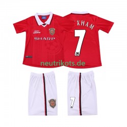 Fußballtrikot Manchester United BECKHAM 7 2000 Retro Kinder Heim 1999 Kurzarm