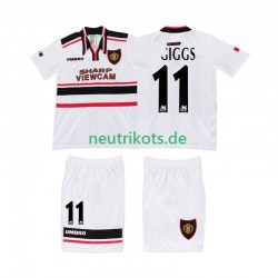 Fußballtrikot Manchester United GIGGS 11 1998 Retro Kinder Auswärts Kurzarm