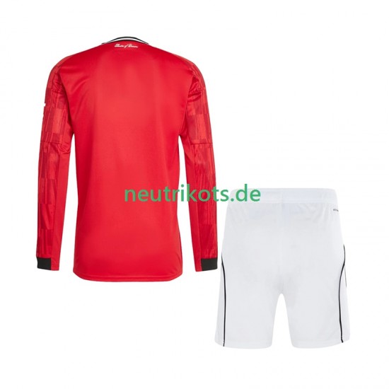 Fußballtrikot Manchester United Kinder Heim 2025-2026 Langarm