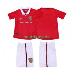 Fußballtrikot Manchester United 2000 Retro Kinder Heim 1999 Kurzarm