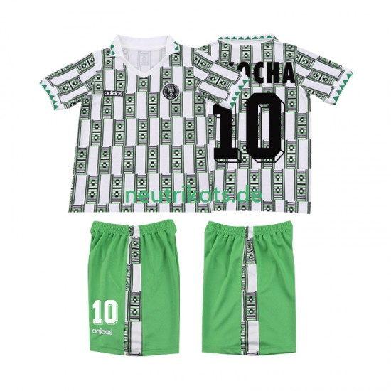 Fußballtrikot Nigeria OKOCHA 10 Retro Kinder Auswärts 1994 Kurzarm