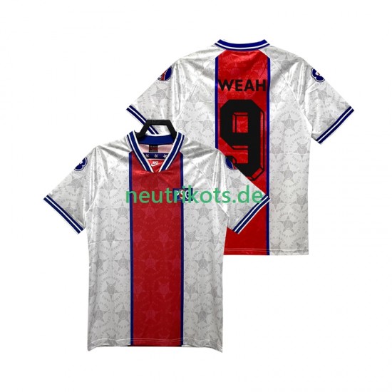 Fußballtrikot Paris Saint-Germain WEAH 9 1995 Retro Herren Auswärts 1994 Kurzarm