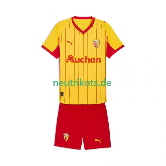 Fußballtrikot RC Lens Kinder Heim 2025-2026 Kurzarm