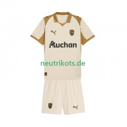 Fußballtrikot RC Lens Kinder Ausweich 2025-2026 Kurzarm