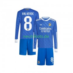 Fußballtrikot Real Madrid Valverde 8 Kinder Ausweich 2025-2026 Langarm