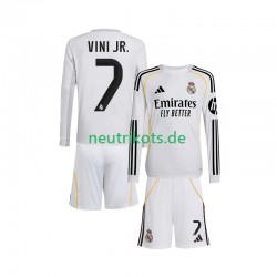 Fußballtrikot Real Madrid Vinicius Junior 7 Kinder Heim 2025-2026 Langarm