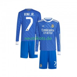 Fußballtrikot Real Madrid Vinicius Junior 7 Kinder Ausweich 2025-2026 Langarm