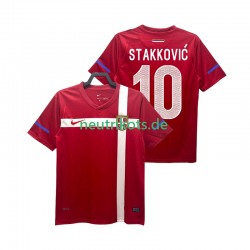 Fußballtrikot Serbien STAKKOVIC 10 Retro Herren Heim 2010 Kurzarm