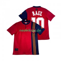 Fußballtrikot Spanien RAUL 10 1996 Retro Herren Heim Kurzarm