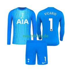 Fußballtrikot Tottenham Hotspur Guglielmo Vicario 1 Torwart Kinder Auswärts 2025-2026 Langarm