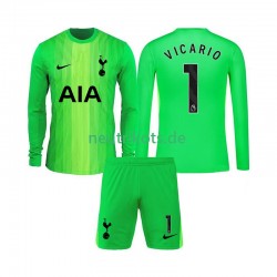 Fußballtrikot Tottenham Hotspur Guglielmo Vicario 1 Torwart Kinder Heim 2025-2026 Langarm