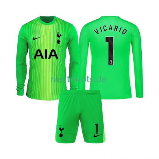 Fußballtrikot Tottenham Hotspur Guglielmo Vicario 1 Torwart Kinder Heim 2025-2026 Langarm
