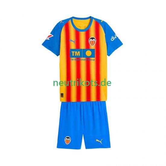 Fußballtrikot Valencia CF Kinder Ausweich 2025-2026 Kurzarm