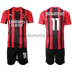 Fußballtrikot AC Mailand Zlatan Ibrahimovic 11 Kinder Heim 2021-2022 Kurzarm