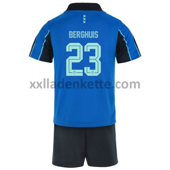 Fußballtrikot AFC Ajax Steven Berghuis 23 Kinder Auswärts 2021-2022 Kurzarm