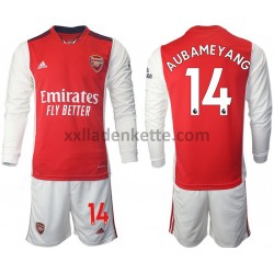 Fußballtrikot Arsenal Aubameyang 14 Kinder Heim 2021-2022 Langarm
