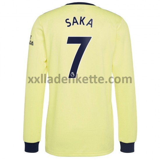 Fußballtrikot Arsenal Bukayo Saka 7 Auswärts 2021-2022 Langarm