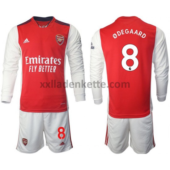 Fußballtrikot Arsenal Odegaard 8 Kinder Heim 2021-2022 Langarm