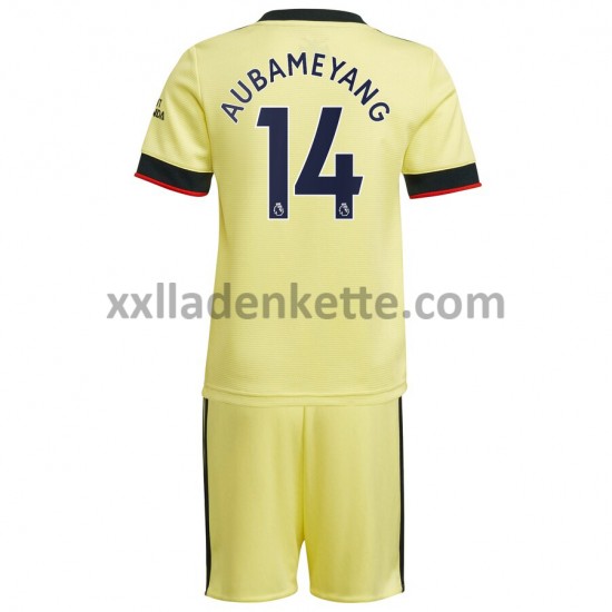 Fußballtrikot Arsenal Pierre-Emerick Aubameyang 14 Kinder Auswärts 2021-2022 Kurzarm
