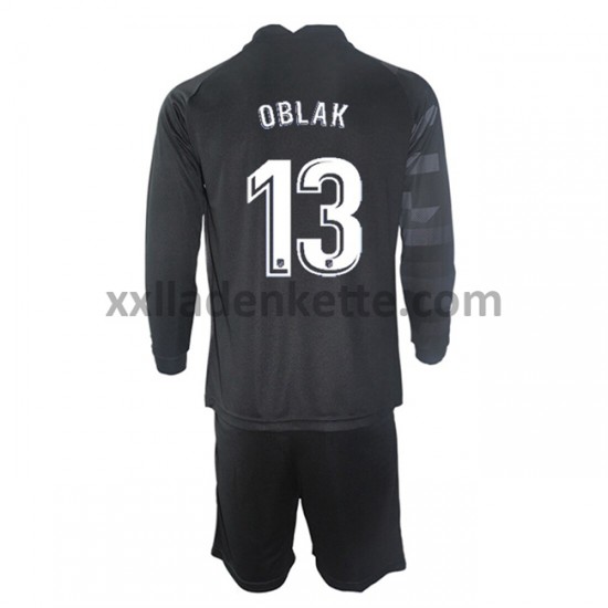 Fußballtrikot Atlético Madrid Torwart Jan Oblak 13 Kinder Auswärts 2021-2022 Langarm