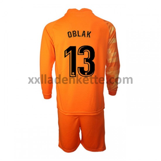 Fußballtrikot Atlético Madrid Torwart Jan Oblak 13 Kinder Heim 2021-2022 Langarm