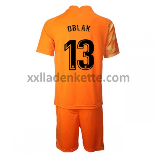 Fußballtrikot Atlético Madrid Torwart Jan Oblak 13 Kinder Heim 2021-2022 Kurzarm