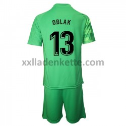 Fußballtrikot Atlético Madrid Torwart Jan Oblak 13 Kinder Ausweich 2021-2022 Kurzarm